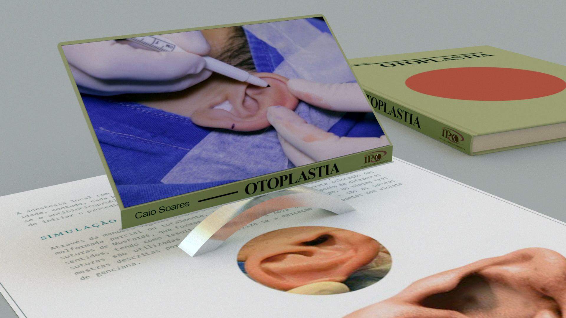 Imagem em computação gráfica do livro Otoplastia